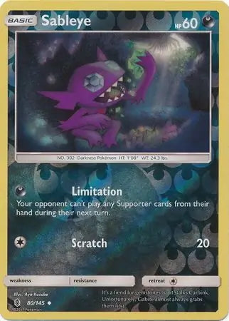 Guardians Rising Sableye #80/145 reverse holo